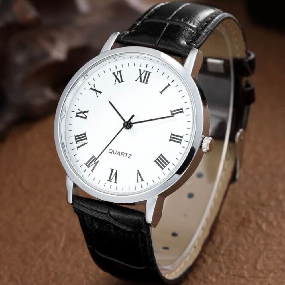 Black watch and bracelet for men​​​ - Picture 2 of 3